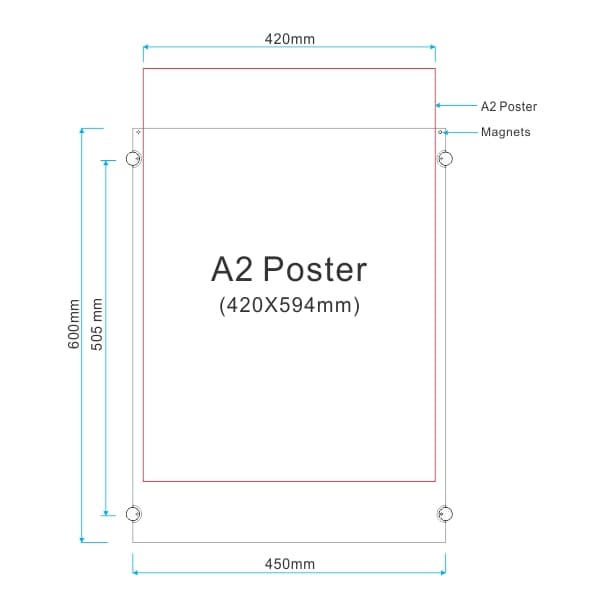 Perspex sign frame Size